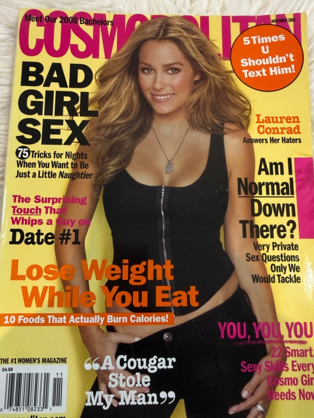COSMOPOLITAN MAGAZINE LAUREN CONRAD ON THE COVER. NOVEMBER 2008